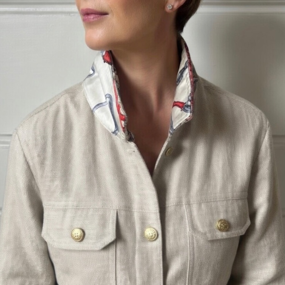 J.McLaughlin Linen Colby Jacket - Picture 3 of 16